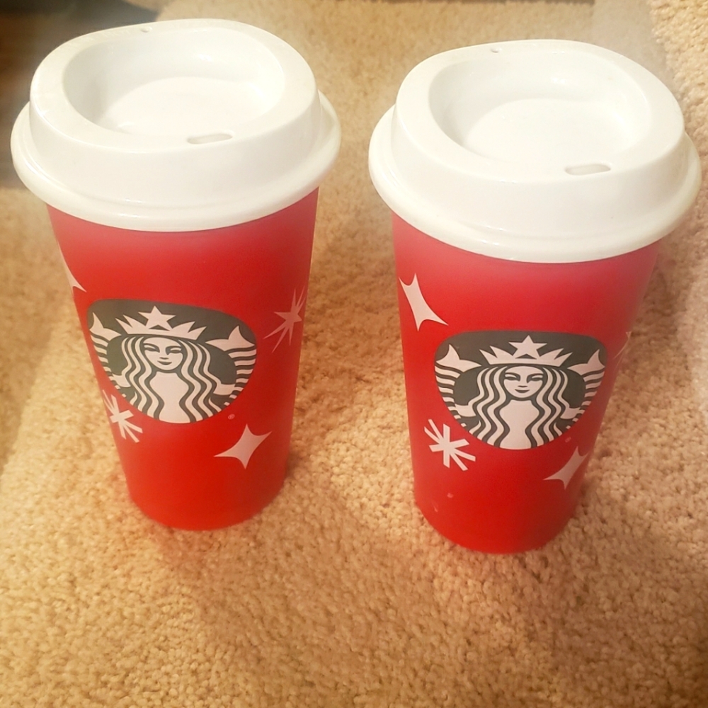 (2) Starbucks Holiday Cups